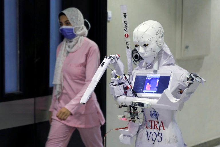 Egyptian inventor trials robot that can test for COVID-19