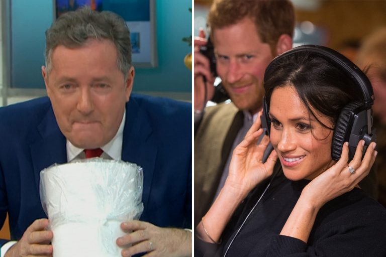 Piers Morgan ‘vomits into a bin’ live on GMB as he rants about Prince Harry and Meghan Markle’s…