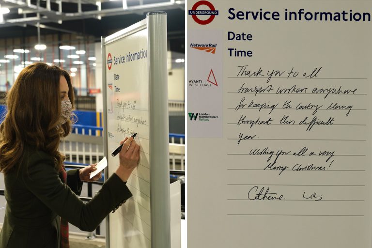Kate Middleton makes spelling mistake in heartfelt message to rail workers – but can YOU spot it?