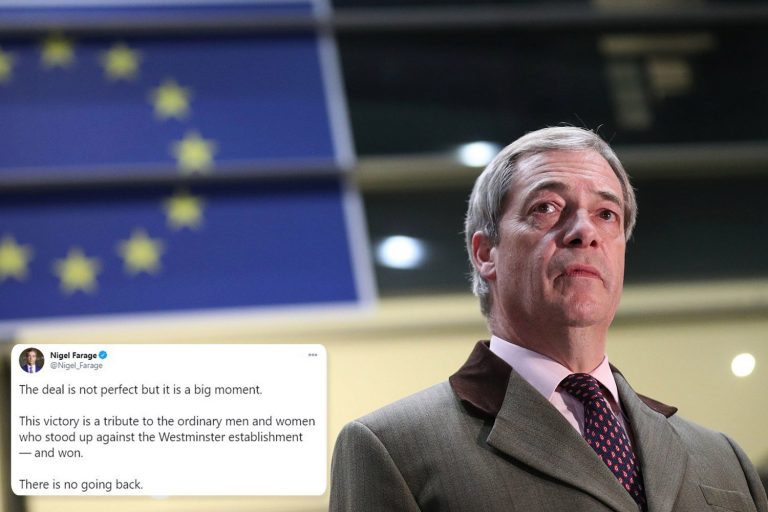 Nigel Farage declares Britain has WON and boasts the ‘war is over’ as Brexit deal is announced