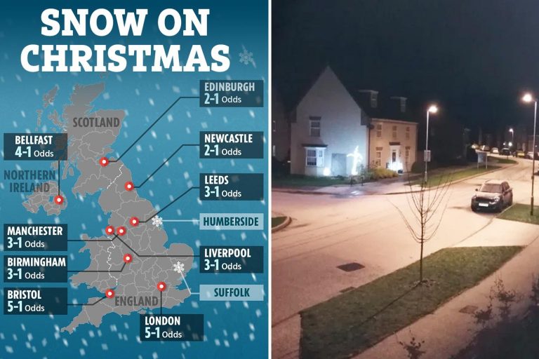 UK snow forecast – Map shows which areas are having a white Christmas today