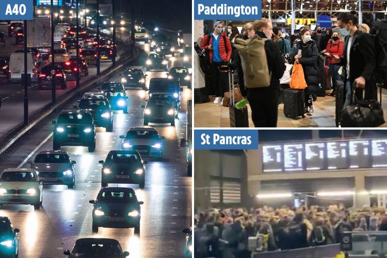 London stations ‘like a war zone’ as thousands race to flee capital by rail and road before Tier 4…