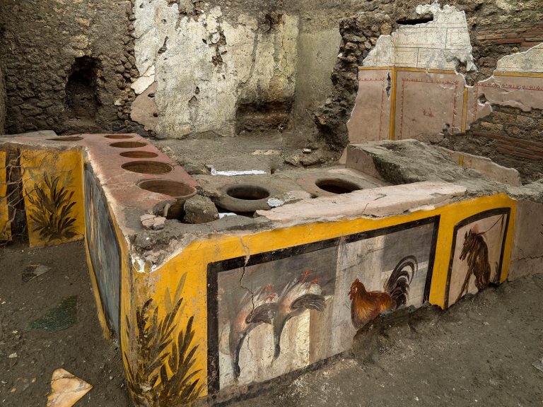 A 2,000-year-old ancient Roman fast food takeaway shop uncovered by archaeologists