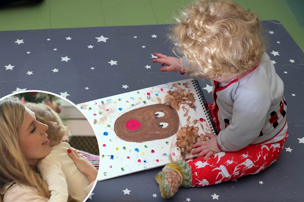 Boris Johnson’s baby son Wilfred shows off his painting skills and