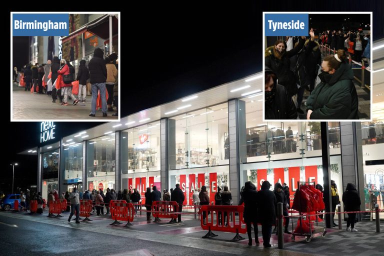 Bargain hunters queue from 4am to get their hands on the best deals in the Boxing Day sales