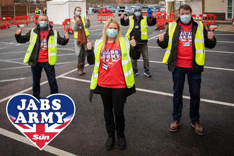 Our Jabs Army say they’re ‘so happy to help out’ on frontline to get Britain vaccinated