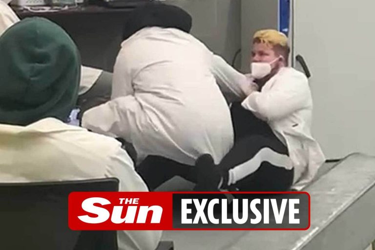 Workers at Covid testing centre shown ‘fighting, boozing and snoozing’ in shocking video