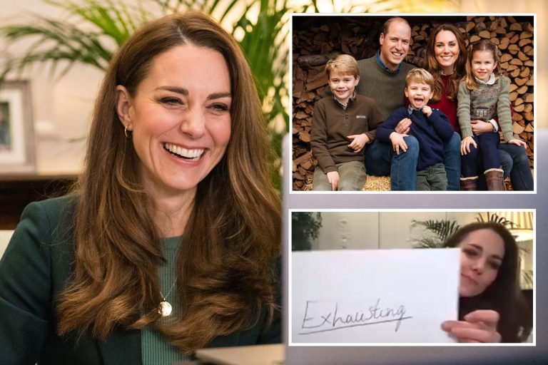 Kate Middleton reveals she’s found parenting ‘exhausting’ during lockdown
