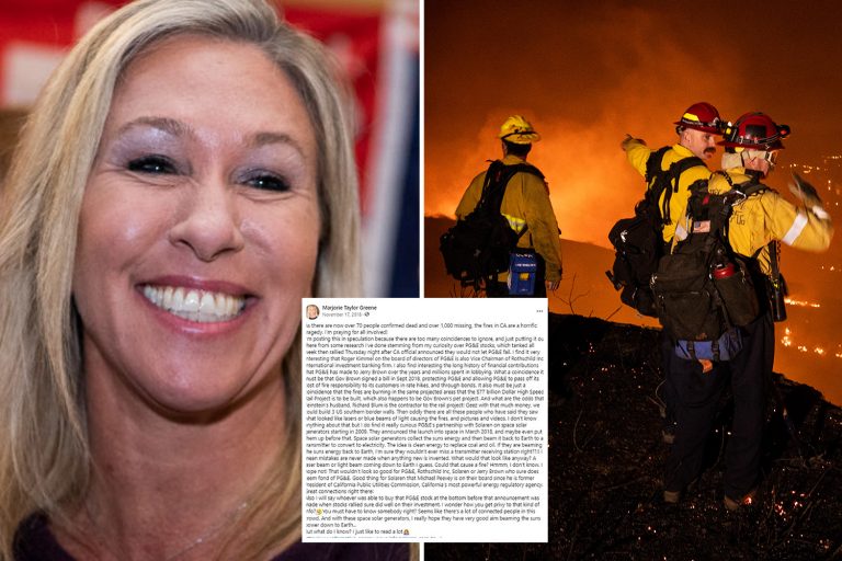 ‘QAnon Rep’ Marjorie Taylor Greene hinted wildfires were started by Jewish-controlled space laser in…