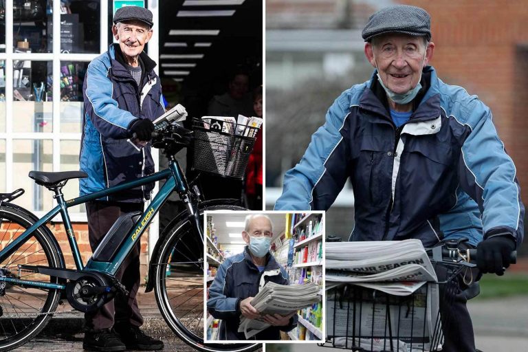 One of Britain’s oldest paperboys, 80, postpones retirement after being gifted electric bike