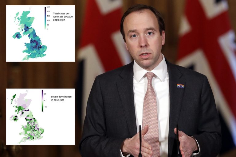 Matt Hancock warns regions WILL be put in lightning lockdowns as stark graphics show dramatic Covid…