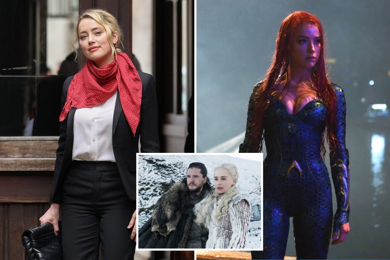 Amber Heard plagued by rumors ‘she’s been fired from Aquaman 2 and could be replaced by Emilia…