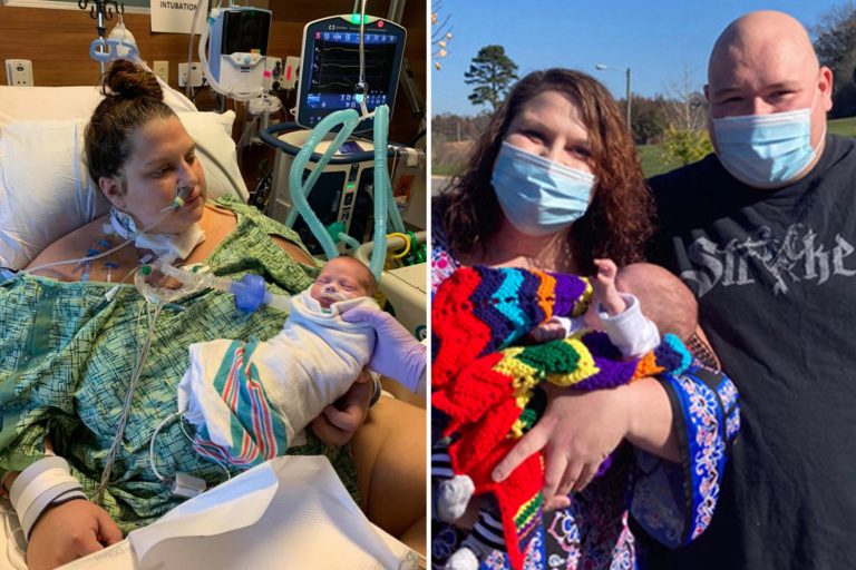 I woke up from my Covid coma with a month-old baby