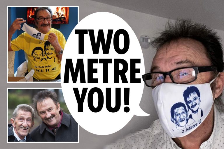 Comedian Paul Chuckle is selling Covid-themed merchandise with photos of him and late brother Barry