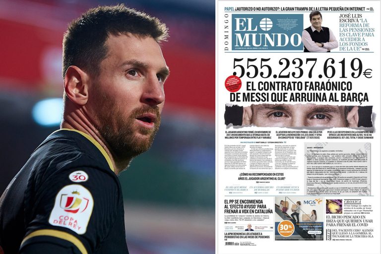 Lionel Messi revealed as Spain’s biggest taxpayer for past four years – with staggering £324m paid…