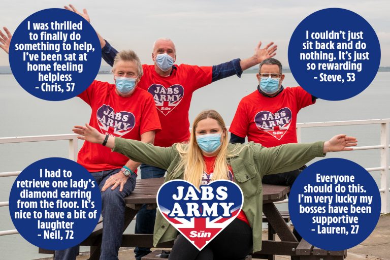 Our hero Jabs Army volunteers are following the Queen’s Covid battle cry and putting others first