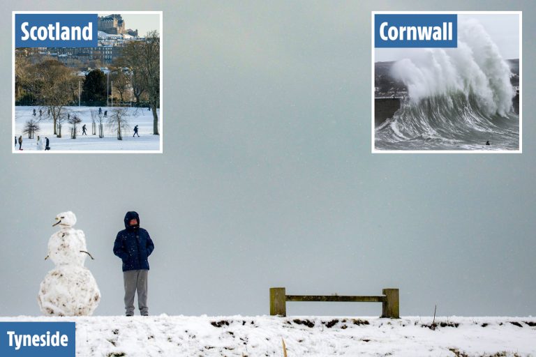 Two more days of heavy snow with freezing Valentine’s Day before temperatures rocket to double…