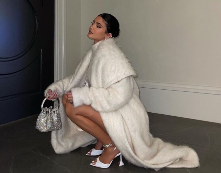 Kylie Jenner steps up her fashion game in Amina Muaddi x AWGE heels