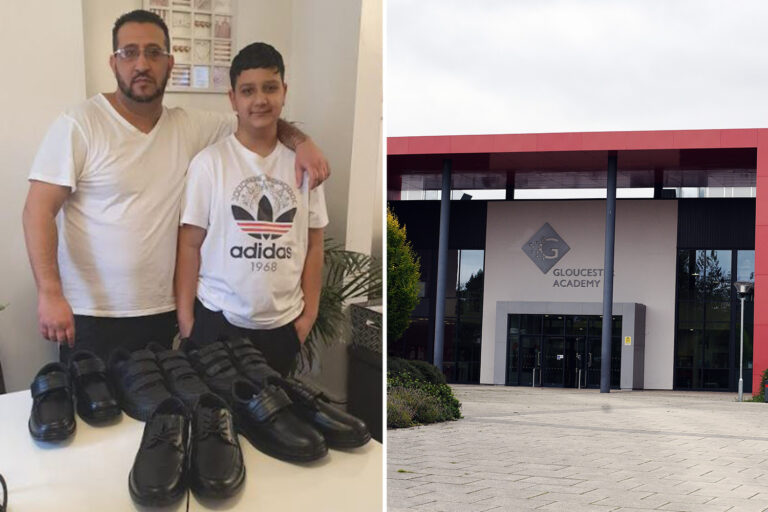 Boy, 12, banned from class after school rules FIVE pairs of shoes parents bought are ‘unacceptable’