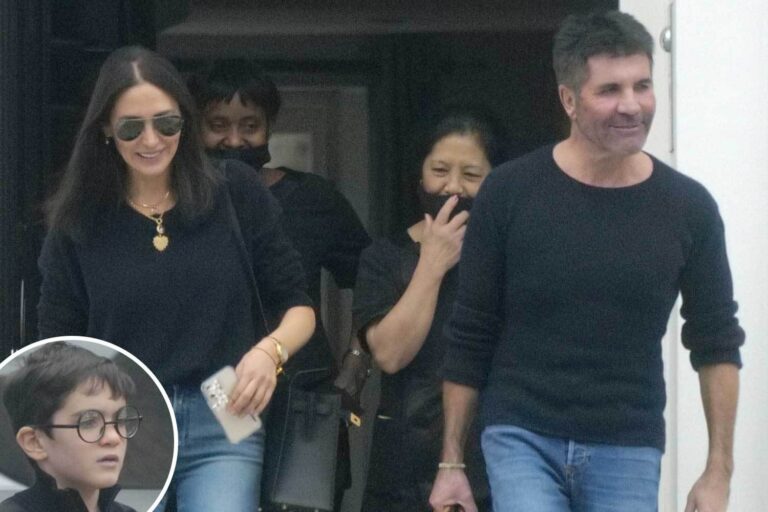 Simon Cowell and partner Lauren Silverman leave Britain with son Eric after two-month stay