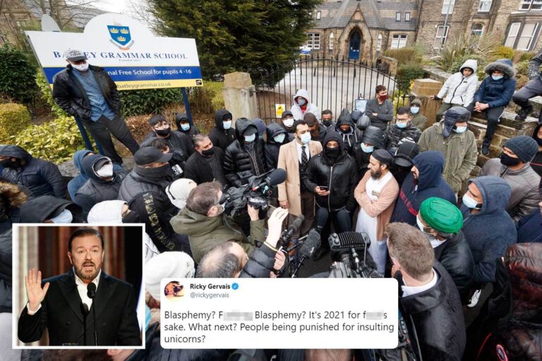Ricky Gervais mocks protests over Prophet Mohammed school cartoon and compares it to ‘punishment for…