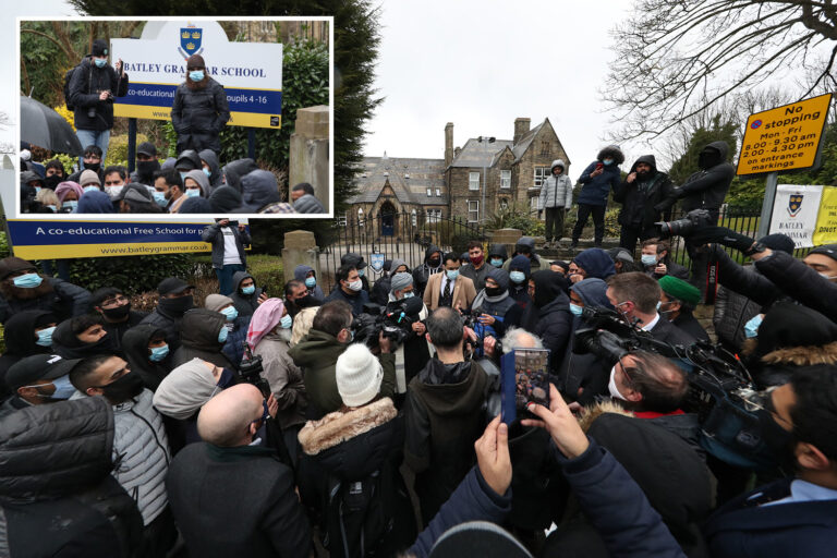 School where teacher ‘showed pupils Prophet Mohammed cartoons’ is forced to SHUT as angry parents…