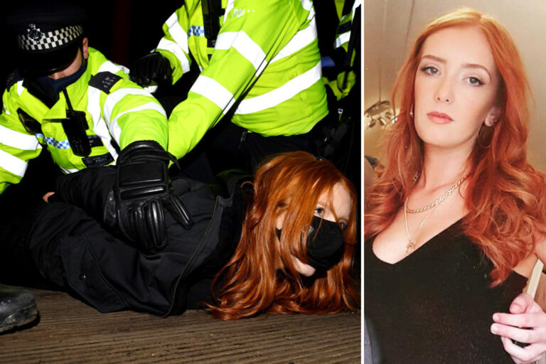 Woman arrested at Sarah Everard vigil slams ‘disgraceful’ police for ‘throwing her to the floor’ for…