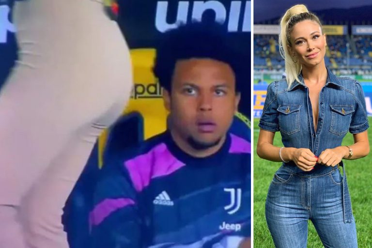 Juventus ace McKennie caught appearing to ogle stunning sports reporter Diletta Leotta in hilarious…