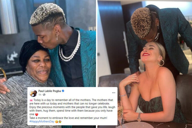 Man Utd star Paul Pogba posts touching tribute to mum Yeo on Mother’s Day and wife Maria Zulay