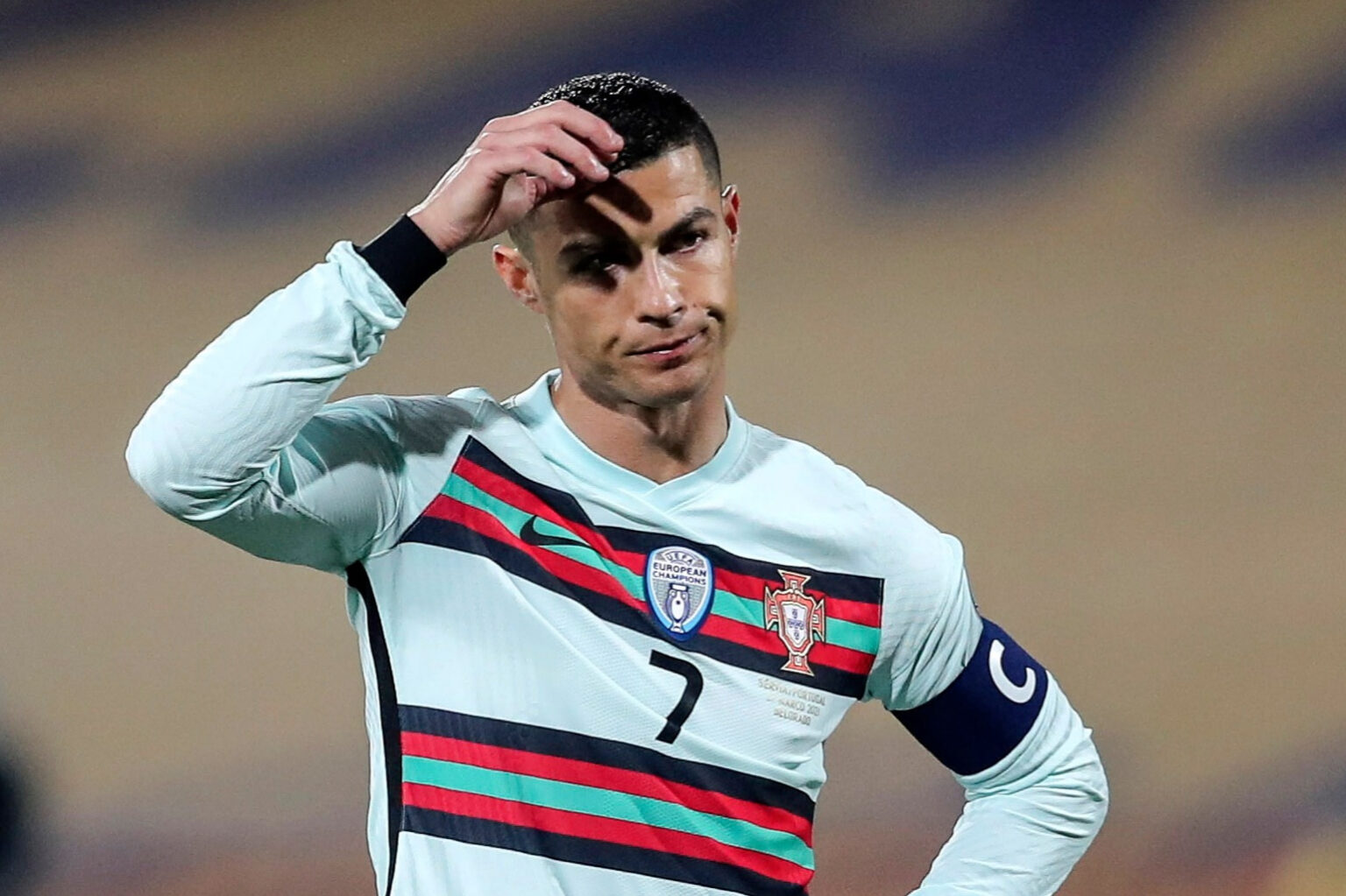 Watch Cristiano Ronaldo throw away Portugal armband in disgust as late ...