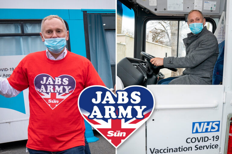 Judge Rinder hails ‘amazing’ Jabs Army volunteers as he visits vaccine bus