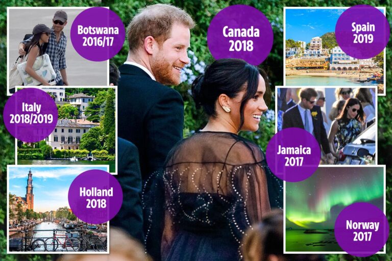 Meghan Markle and Prince Harry enjoyed 13 holidays despite saying her passport was taken away