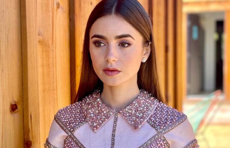 Actress Lily Collins stuns in Georges Hobeika gown at 2021 SAG Awards