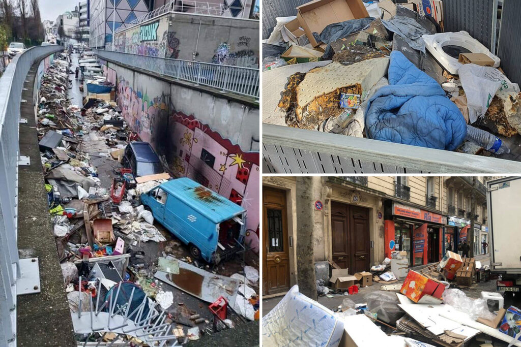 Shocking pics show Paris streets filled with trash as residents slam