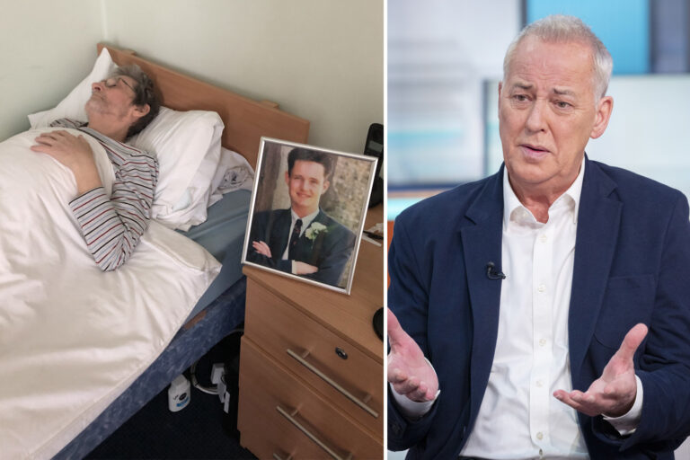 Dying Terry Lubbock pleads with those at Michael Barrymore’s party to ‘tell the truth’ over his son…