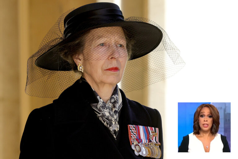 Meghan Markle’s pal Gayle King branded ‘sexist’ after questioning why Princess Anne walked behind…