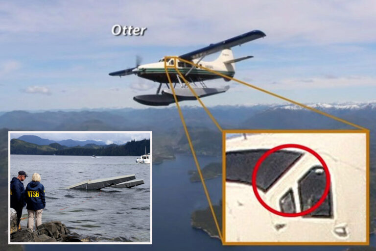 Chilling pic shows two planes seconds before mid-air crash killing six in Alaska after WINDOW FRAME…