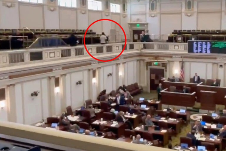 BLM storms Oklahoma state capitol to confront lawmakers over anti-riot bill and scream ‘you’re a…