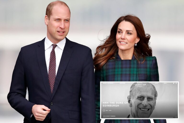 Kate Middleton and Prince William pay tribute to Prince Philip with touching black and white…