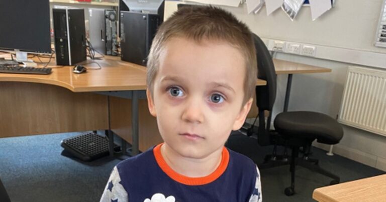 Little boy found wandering streets in pyjamas alone as cops launch frantic search to find his…