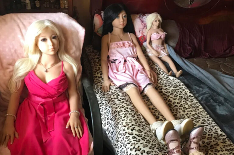Paedo caught with six sickening child-like sex dolls in his home and hundreds of images of child…