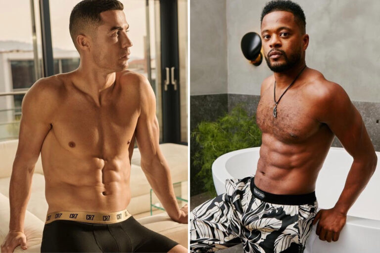 Patrice Evra trolls Cristiano Ronaldo as he shows off abs in topless photo and tells old Man Utd pal…