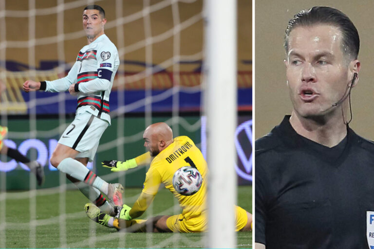 Assistant ref who failed to give Cristiano Ronaldo’s ‘goal’ vs Serbia DROPPED from Holland’s Euro…