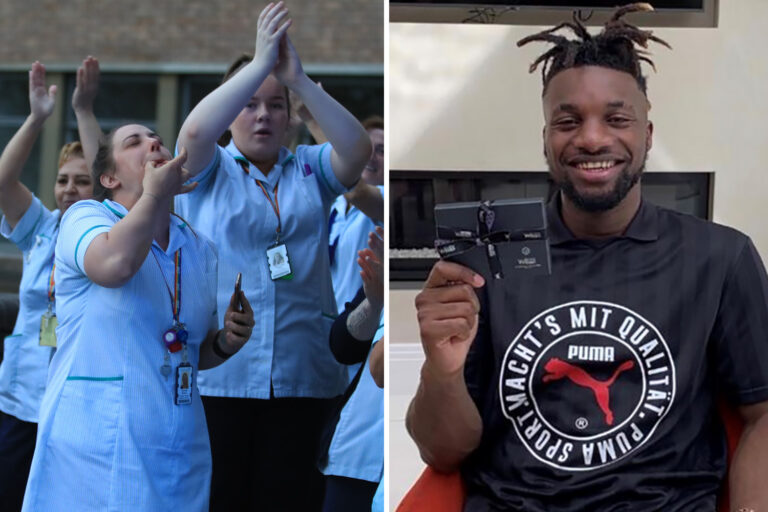Newcastle star Allan Saint-Maximin donates more than 60 care packages to ‘real heroes’ in NHS