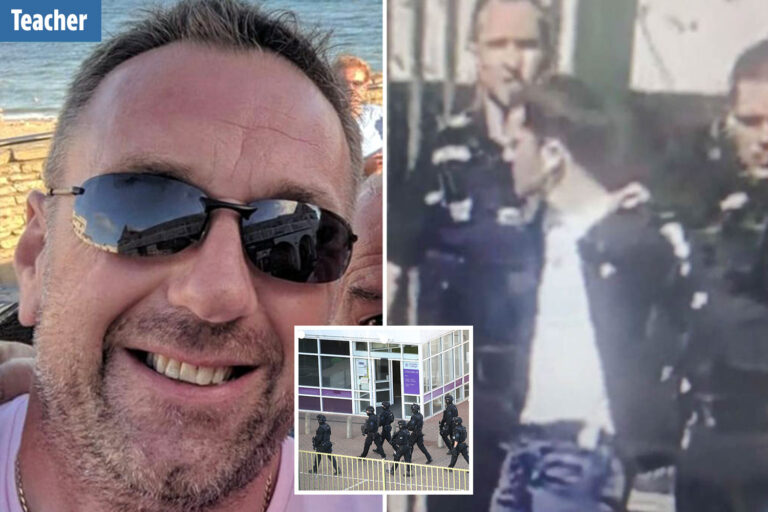 Revealed: Hero Crawley College teacher who faced down ‘masked gunman’ before he fired ‘blank shots ‘…