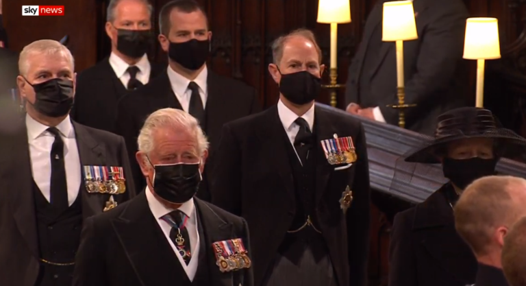 Prince Charles fights back tears at father’s funeral as he pays respects to Duke of Edinburgh