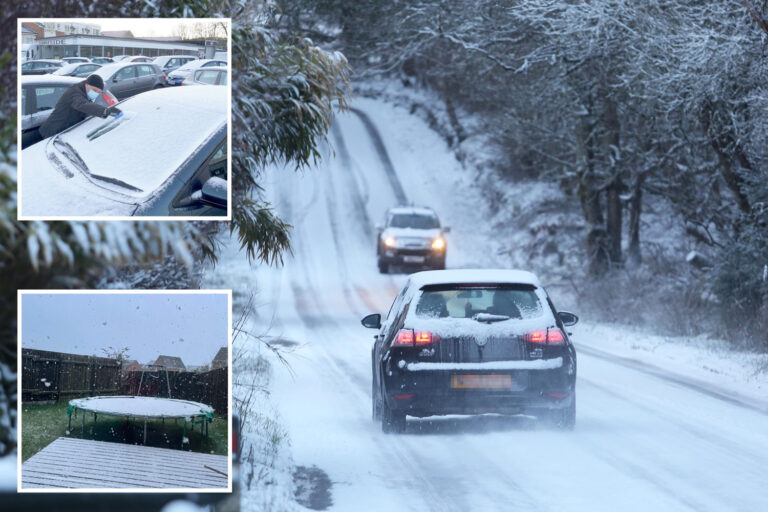 UK weather: SNOW hits Britain as temperatures plunge to -5C after Easter scorcher