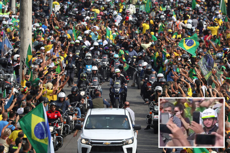 Maskless Brazil President Bolsonaro leads protest AGAINST lockdowns despite 500,000 dying from Covid