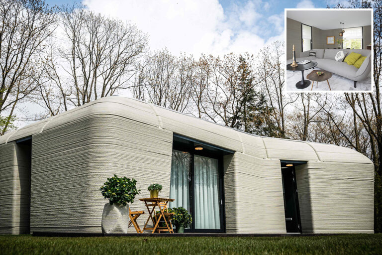 Couple moves into Europe’s first 3D-printed house as developer claims homes can be built in FIVE…