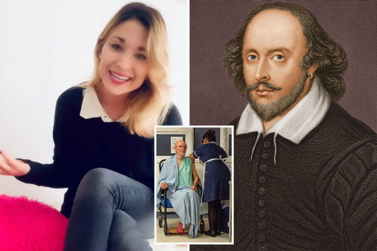 Newsreader apologises for huge blunder in announcing William Shakespeare died after Covid jab